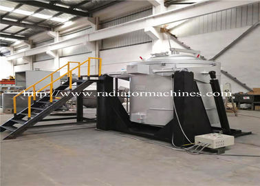 Aluminiowe elektryczne piece do topienia metali Przechylenie 500 kg Odporność 75 kW