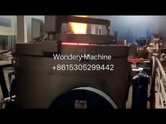 Piec do topienia w tyglu miedzianych złomów metalowych opalany gazem